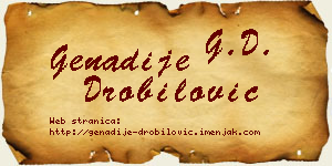 Genadije Drobilović vizit kartica